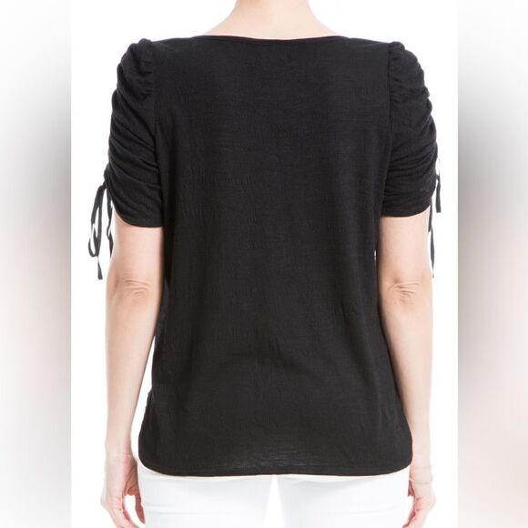 Max Studio Ruched Sleeve Knit Top‎ - Picture 6 of 12